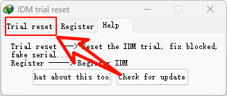 Trial reset
